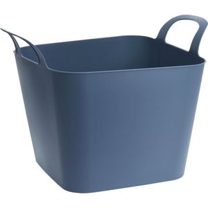 Flexibele kuip - 36L - kunststof - 53 x 40 x 30 cm - blauw - emmer - wasmand