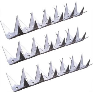 3x stuks metalen anti klimstrips met scherpe punten - 1 meter - anti inbraak / katten / vogel pinnen