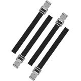 Set van 4x stuks caravan/camper fietsen spanbanden/sjorbanden/bindriemen 30 cm - Auto/caravan/camper fiets accessoires