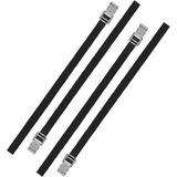 Set van 4x stuks caravan/camper fietsen spanbanden/sjorbanden/bindriemen 100 cm - Auto/caravan/camper fiets accessoires