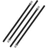 Set van 4x stuks caravan/camper fietsen spanbanden/sjorbanden/bindriemen 200 cm - Auto/caravan/camper fiets accessoires