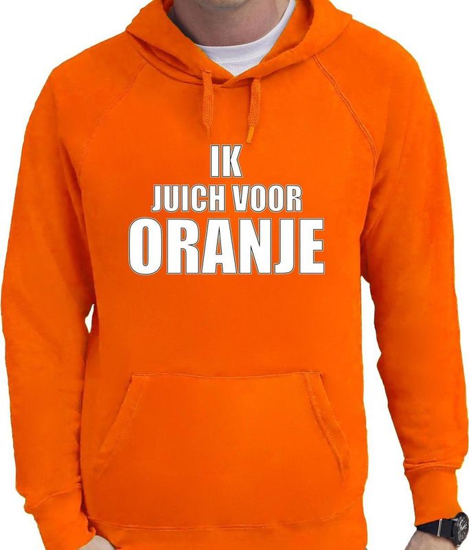 Oranje Fan Hoodie Voor Heren - Ik Juich Voor Oranje - Holland / Nederland Supporter