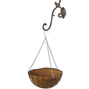 Hanging basket 30 cm met ijzeren muurhaak en kokos inlegvel - Plantenbakken