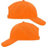 2x stuks 6-panel oranje baseball caps/petjes - Holland supporters - Koningsdag