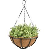 Hanging baskets 30 cm met muurhaak - Complete hangmand set van metaal