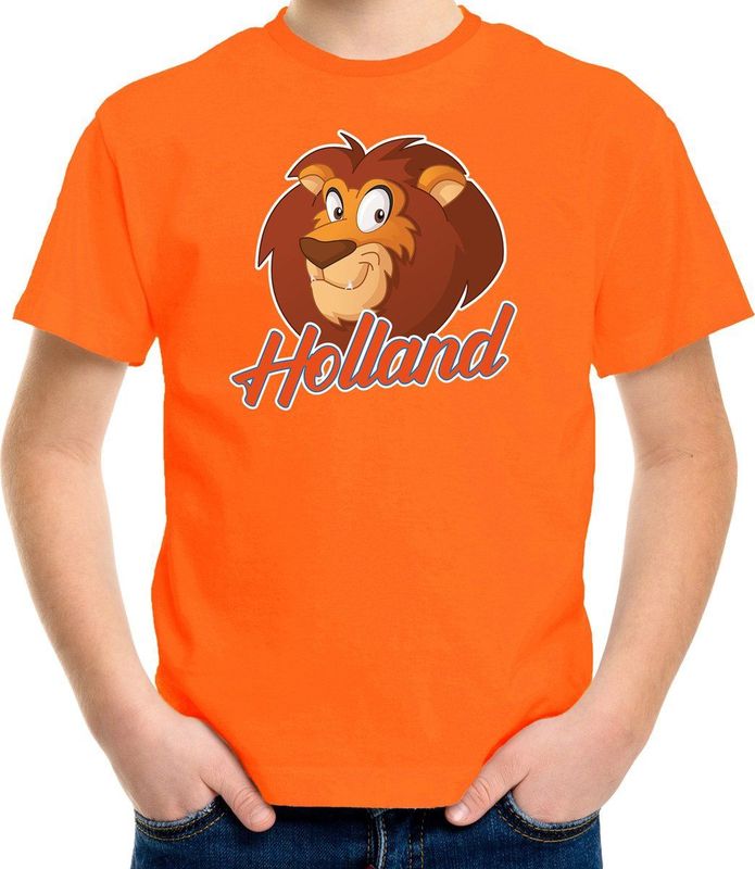 Bellatio Decorations - T-shirt - Oranje - Katoen - Nederland Supporter