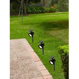 Set van 4x stuks solar spotlight/tuinpad verlichting op zonne-energie met kleur effect 31 cm - Prikspots tuinverlichting