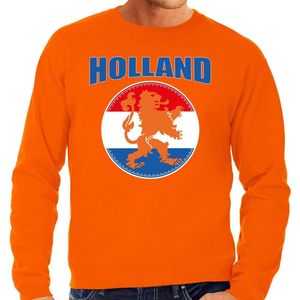 Grote Maten Oranje Fan Sweater Voor Heren - Holland met Oranje Leeuw - Nederland Supporter