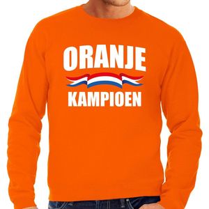 Grote Maten Oranje Fan Sweater Voor Heren - Oranje Kampioen - Holland / Nederland Supporter