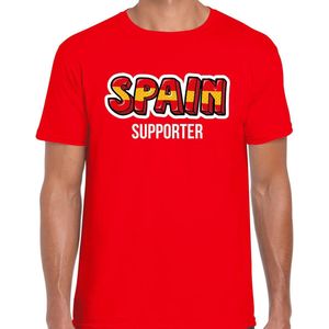 Rood Spain fan t-shirt voor heren - Spain supporter - Spanje supporter - EK WK shirt outfit