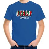 Bellatio Decorations - T-shirt - Blauw - Katoen - Italy Supporter