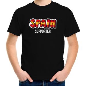 Spain - Fan T-Shirt - Zwart - 100% Katoen