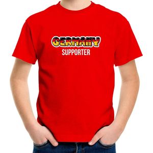 Bellatio Decorations - Duitsland Fan T-shirt - Rood - Kinderen