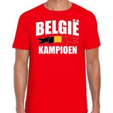Belgie kampioen supporter t-shirt rood EK WK voor heren - EK WK shirt outfit