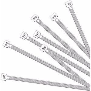 400x Kabelbinders Tie-wraps - 370 X 4.8 Mm - Witte Ribs