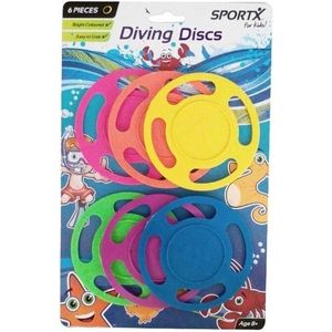 12x Gekleurde duikringen/disks - kunststof - duikspeelgoed - duiken