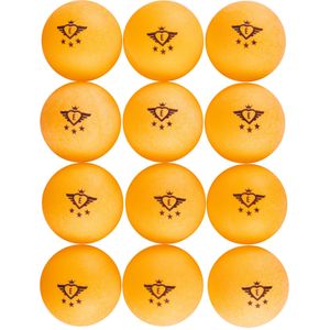 Set van 24x stuks tafeltennis/pingpong ballen oranje 4 cm - Tafeltennisballen
