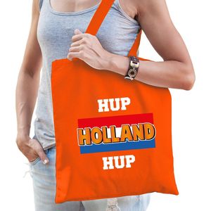 Hup Holland Hup Katoenen Tas/Shopper Oranje Voor Dames en Heren - Nederland Supporter