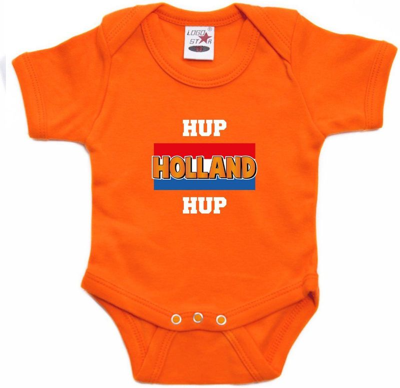 Bellatio Decorations - Romper - Oranje - Hup Holland Hup - Nederland Supporter - EK/WK