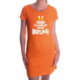 Koningsdag jurkje good day to get drunk oranje voor dames