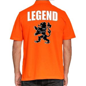Legend Holland supporter poloshirt - heren - oranje met leeuw - Nederland fan / EK / WK polo shirt / kleding XXL