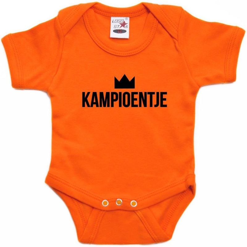 Be - Kampioentje Romper - Oranje - 100% Katoen