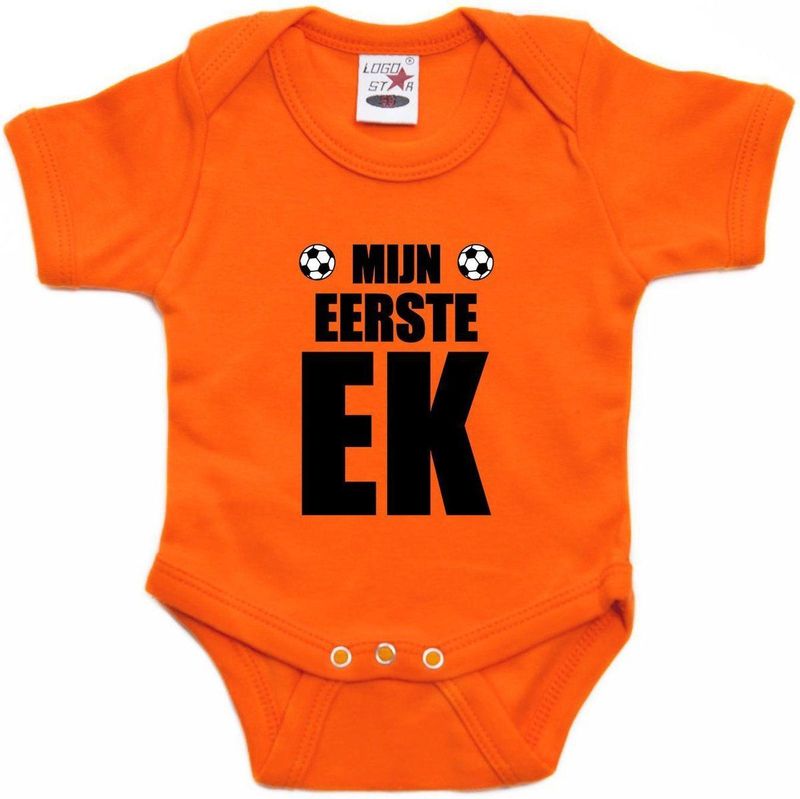 Bellatio Decorations - Romper - Oranje - Mijn Eerste EK - Holland / Nederland Supporter