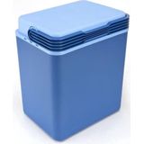 Grote koelbox donkerblauw 32 liter 40 x 30 x 45 cm incl. 6 koelelementen - Koelboxen