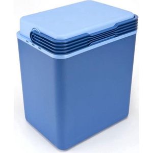 Grote koelbox donkerblauw 32 liter 40 x 30 x 45 cm incl. 6 koelelementen - Koelboxen