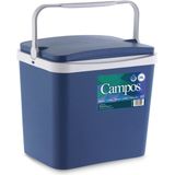 Koelbox donkerblauw 24 liter 40 x 30 x 36 cm incl. 2 koelelementen