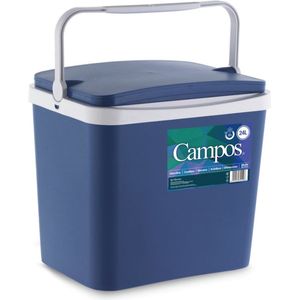 Koelbox donkerblauw 24 liter 40 x 30 x 36 cm incl. 2 koelelementen