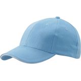4x stuks lichtblauwe baseball cap 100% katoen - voor volwassenen - voordelige petjes
