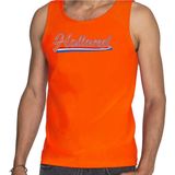 Bellatio Decorations - Tanktop - Oranje - Katoen - Nederland Supporter