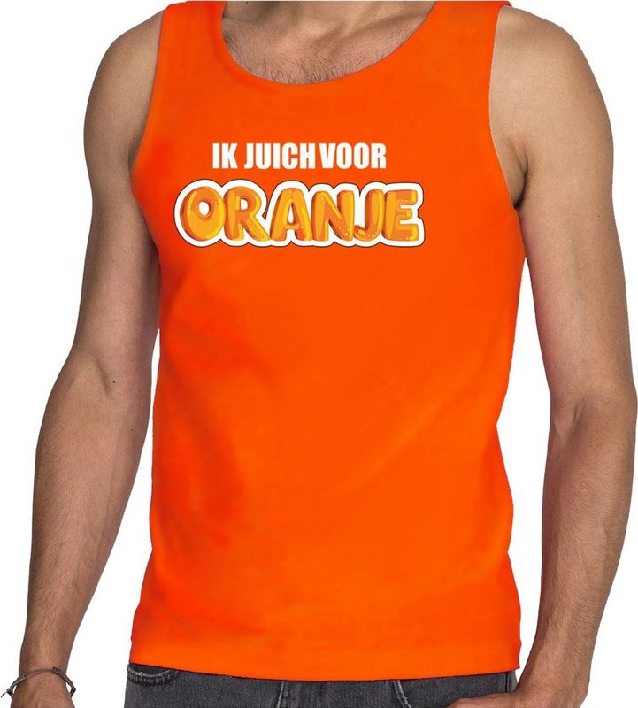 Bellatio Decorations - Tanktop - Oranje - Ik Juich Voor Oranje - Supporter Kleding
