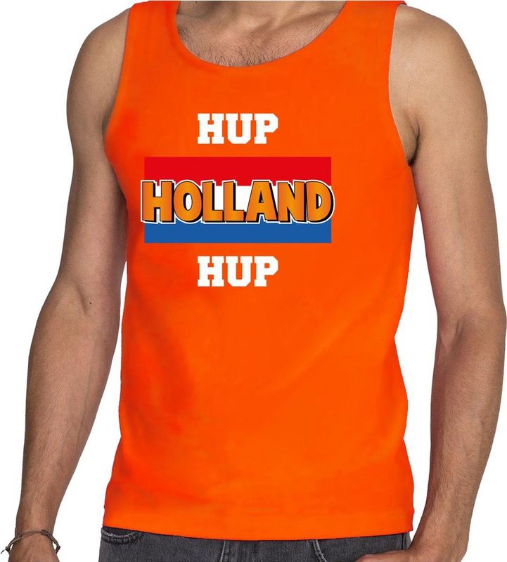 Bellatio Decorations - Tanktop - Oranje - 100% Katoen - Nederland Supporter