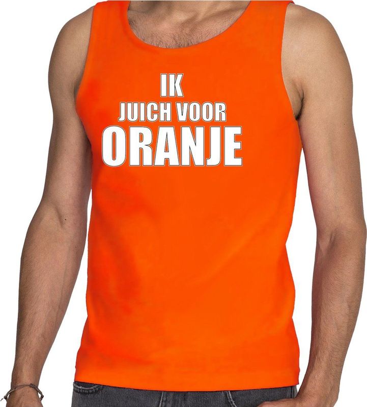 Oranje fan tanktop / kleding Holland ik juich voor oranje EK/ WK voor heren