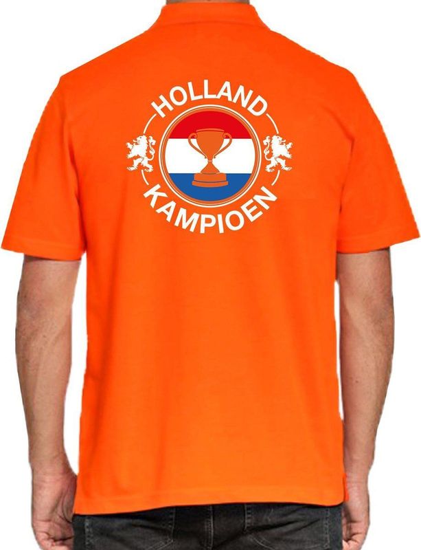 Grote Maten - Oranje Fan Poloshirt - Nederland - EK/WK Shirt - Heren