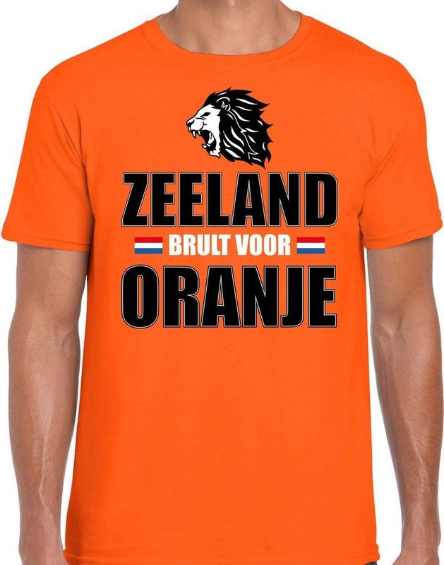 Bellatio Decorations - T-shirt - Oranje - Katoen