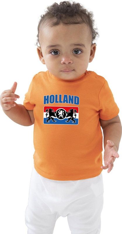 Holland - Fan T-shirt - Oranje - 100% Organisch Katoen