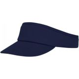 4x stuks navy blauwe zonneklep pet voor volwassenen - Katoenen verstelbare navy blauwe zonnekleppen - Dames/heren
