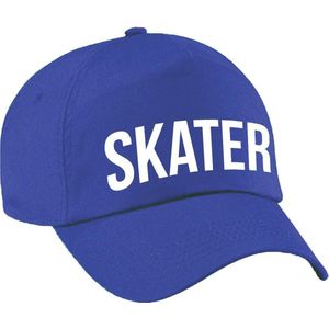 Stoere Skater pet blauw voor meisjes en jongens