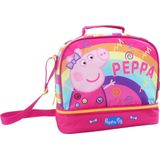 Kleine koeltas voor lunch roze met Peppa Pig print 27 x 13 x 24 cm 8 liter - Koeltassen