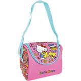 Kleine koeltas voor lunch roze met Hello Kitty print 22 x 18 x 13 cm 5 liter - Koeltassen