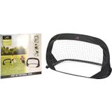 Set van 2x stuks pop-up voetbalgoals/voetbaldoelen 122 x 66 cm - Qx Max inklapbare/vouwbare voetbal doelen