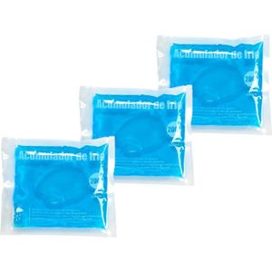 Koelelement - Set van 5x stuks - flexibel - 15 x 13 x 2 cm - herbruikbaar - icepack