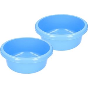 Afwasbak Rond 32 Cm Rood Blauw En Grijs