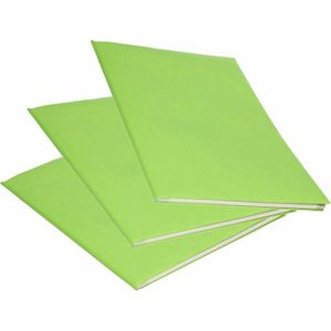 3x Rollen kraft kaftpapier groen 200 x 70 cm - cadeaupapier / kadopapier / boeken kaften