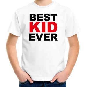Best kid ever cadeau t-shirt wit voor kinderen kids - unisex - jongens meisjes 110 116