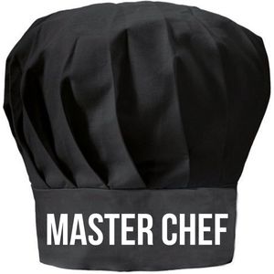 Master chef cadeau koksmuts zwart dames en heren - Cadeau vaderdag, moederdag, verjaardag