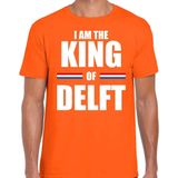 Koningsdag t-shirt I am the King of Delft - oranje - heren - Kingsday Delft outfit kleding shirt